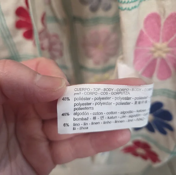 Zara multi-coloured Retro floral Patchwork ruched maxi skirt Festival Boho Small - Picture 8 of 10